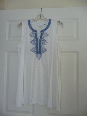 J JILL EMBROIDERED TUNIC